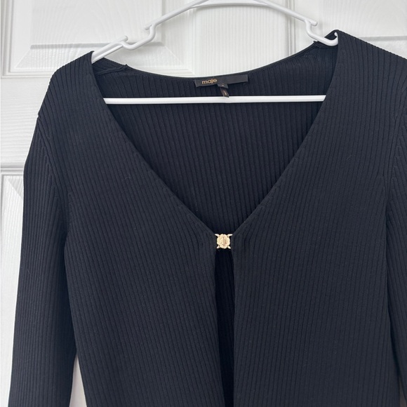 Maje Ribbed Cardigan - Picture 1 of 7